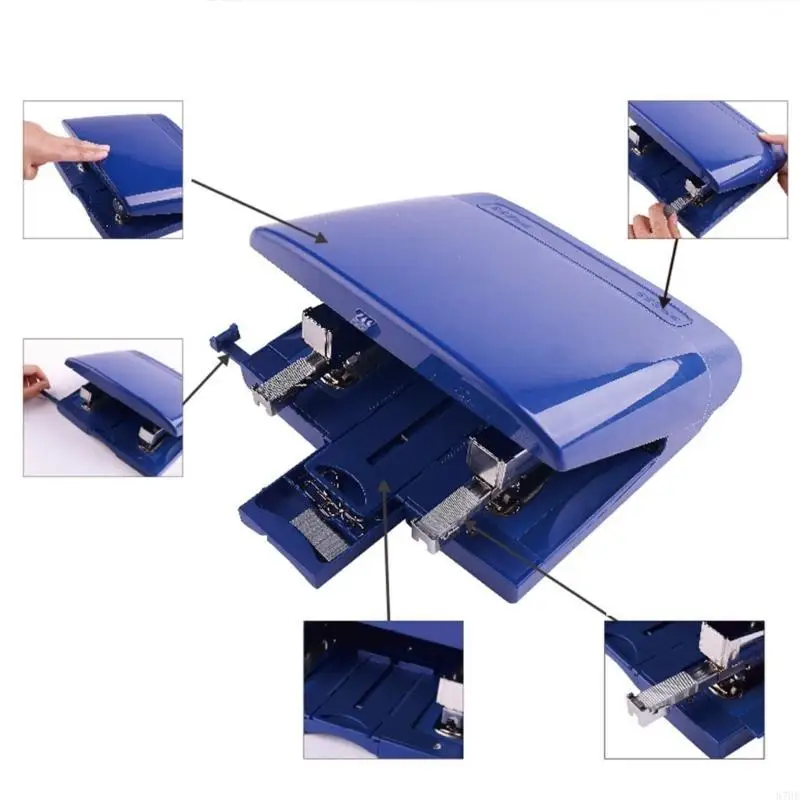 

Double Head Stapler 50 Sheets Capacity Multipurpose Basic Stapler Heavy Duty Labor-Saving Stapler for Office School