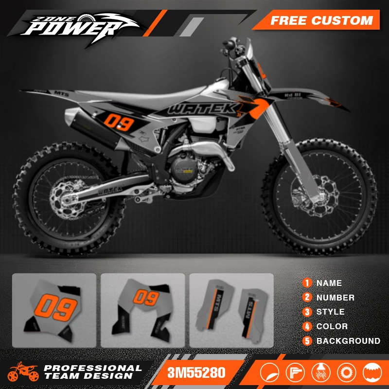 

Powerzone Custom Team Graphics Backgrounds Decals Stickers Kits for KTM EXC EXC-F XCW 2024 2025 2026 SX SXF 2023 2024 2025 19