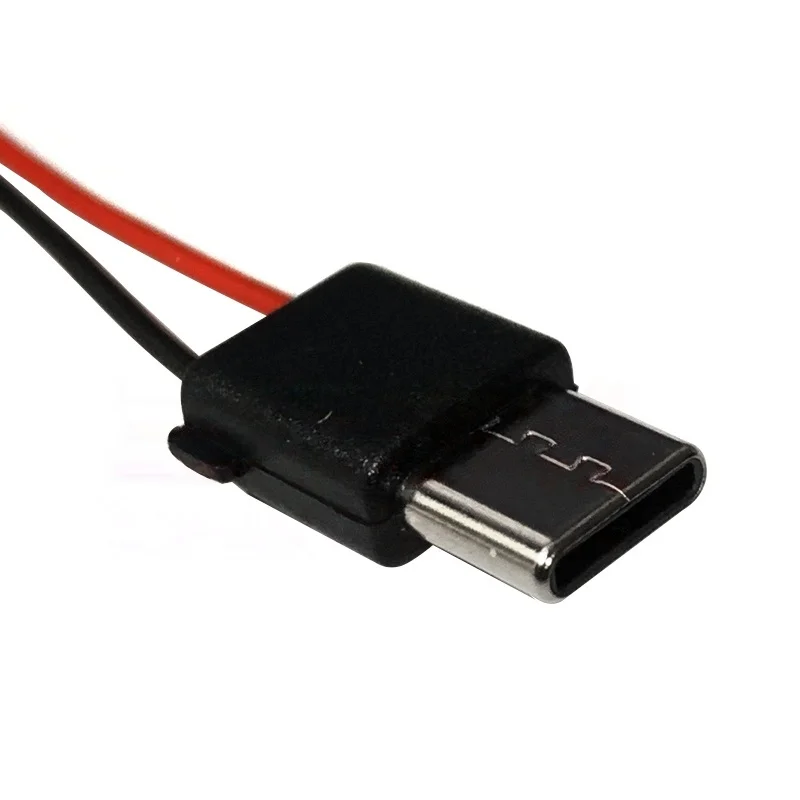 1-10pcs Type-C 2pin Connector Male plug with resistance capacitance USB C port modification plug DIY For mobile phone power bank