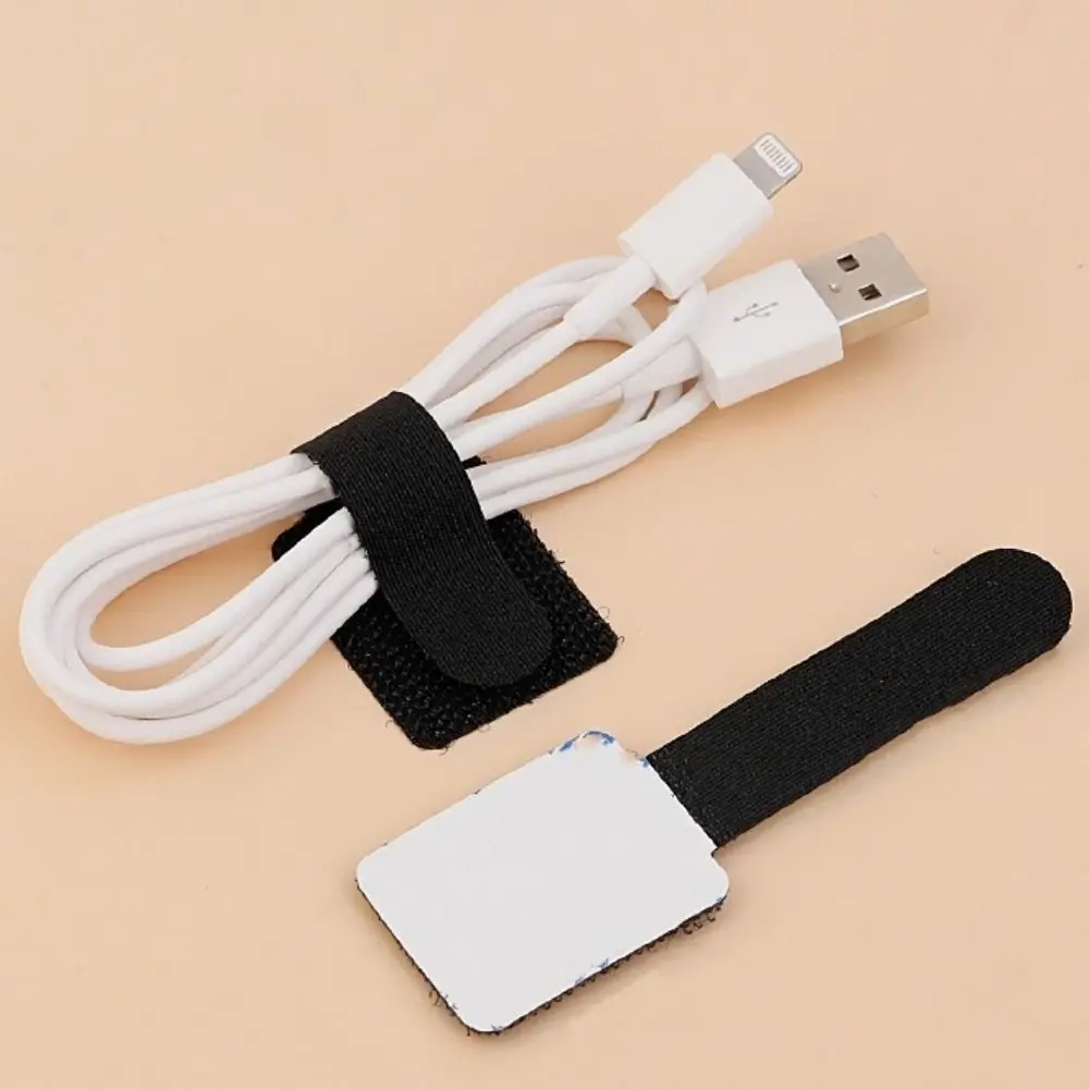 50pcs Reusable Cord Organizer Straps Fastening Adjustable Data Cable Organizer Self-Adhesive Durable Desktop Cable Manager