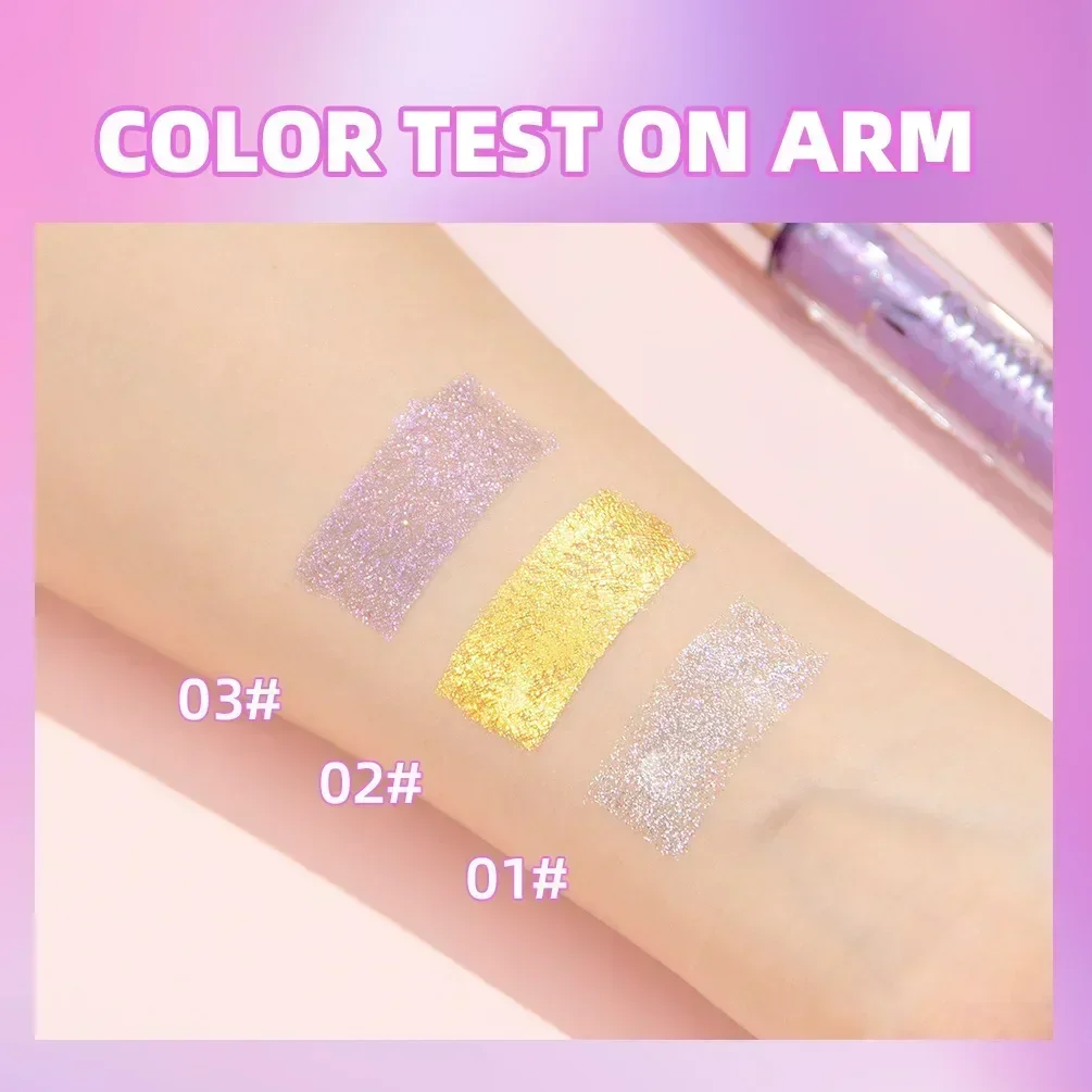 QIBEST Colored Mascara Quick Dry Longlasting Waterproof Sweatproof Curling Shiny Sequins Eyelash Sexy Mascara Shimmer Makeup