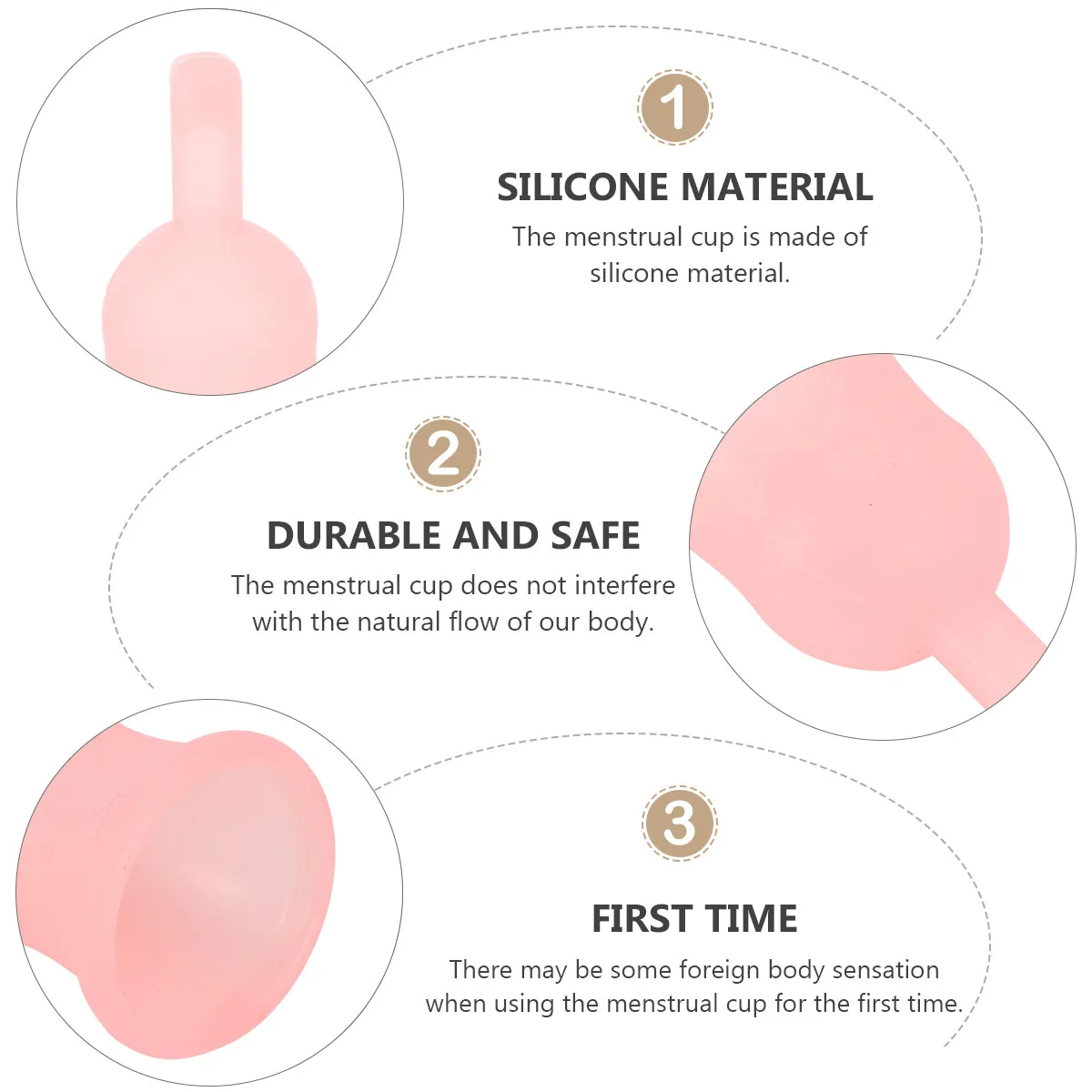 Orange S Size Silicone Menstrual Cup Reusable Leak Proof Period Cup for Women Comfortable Easy Insert Remove Menstrual Holder