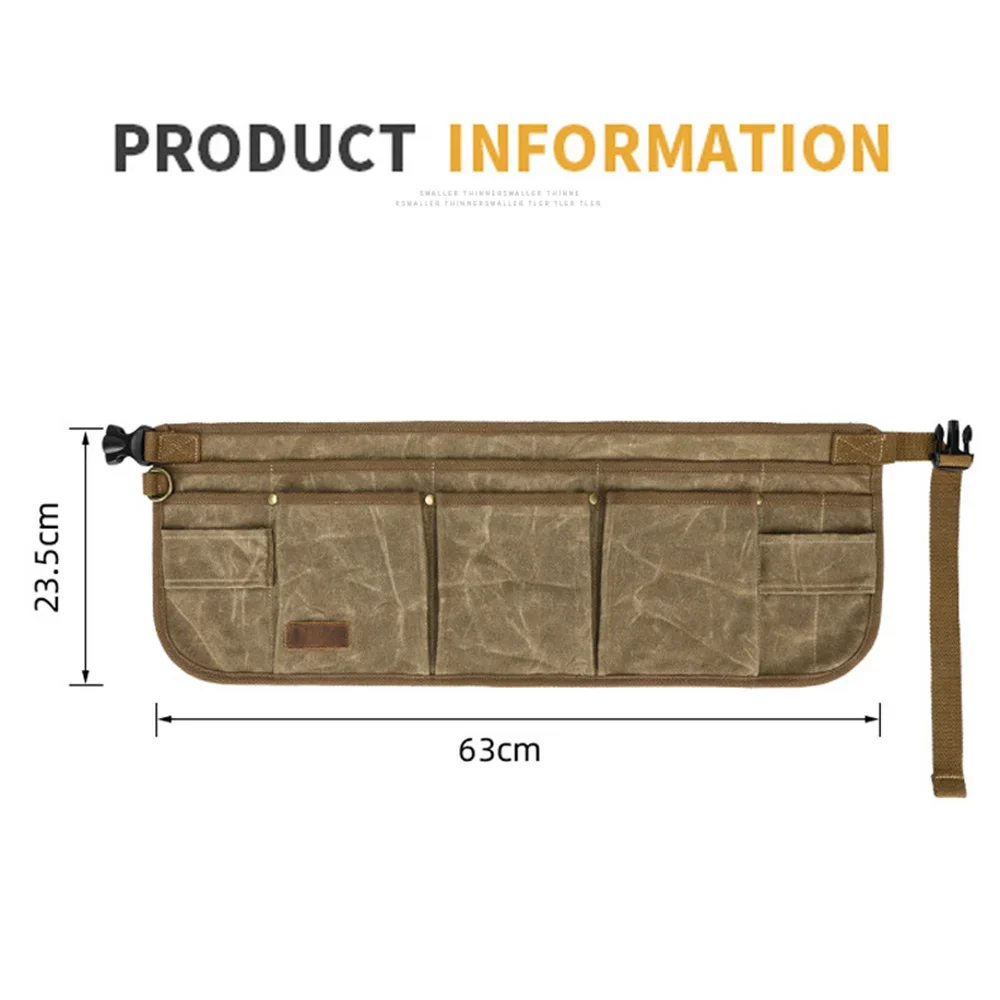 Imagem -06 - Ferramenta Cinto Bolsas Utilitário Cinto Ferramenta Bolsa Canvas Jardinagem Cintura Ferramenta Bolsa com 13 Bolsos para Homens Carpinteiros Eletricistas