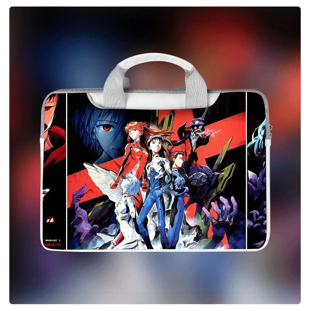 

EVA Animation Peripheral Laptop Storage Bag 13 14.6 15 Inch Briefcase Large Capacity PU Portable Crossbody Bag Protective Cover