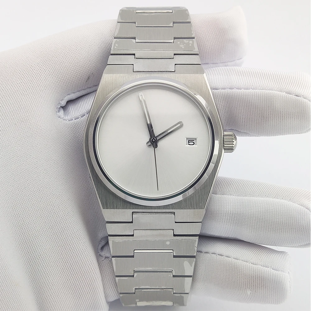 40mm Watch nh35 Watch Sapphire Glass Stainless Steel Case Customable Men's Watch Mechanical Movement No Logo Watch Waterproof