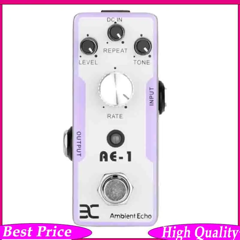 

Мини-педаль эффектов Echo Delay для гитары – компактный металлический корпус, аналоговый стиль, с функцией True Bypass, для гитары и баса