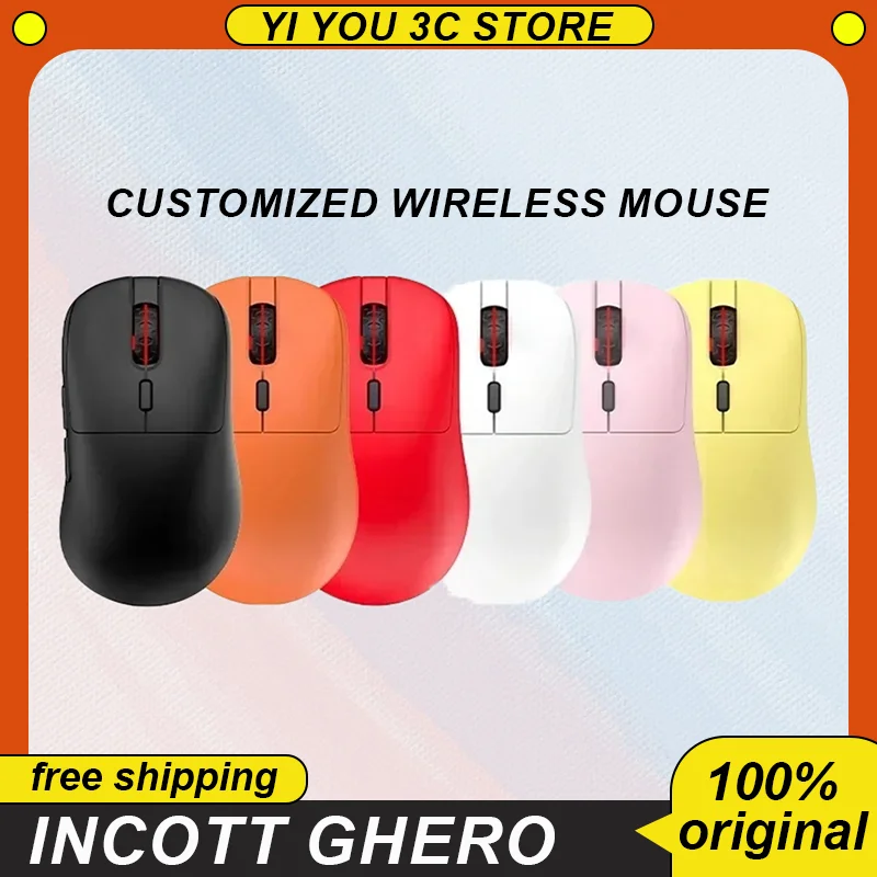 

Incott Ghero Wireless Mouse 2-Mode Paw 3395 8K Return Rate Bluetooth PC FPS Gaming Mouse Office Accessories Gamer Gifts