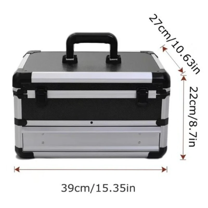 Drawer Aluminum Alloy Tool Bags Flight Case Tool Storage Organizer Box Safety Equipment Instrument Large Space Warehouse Garage