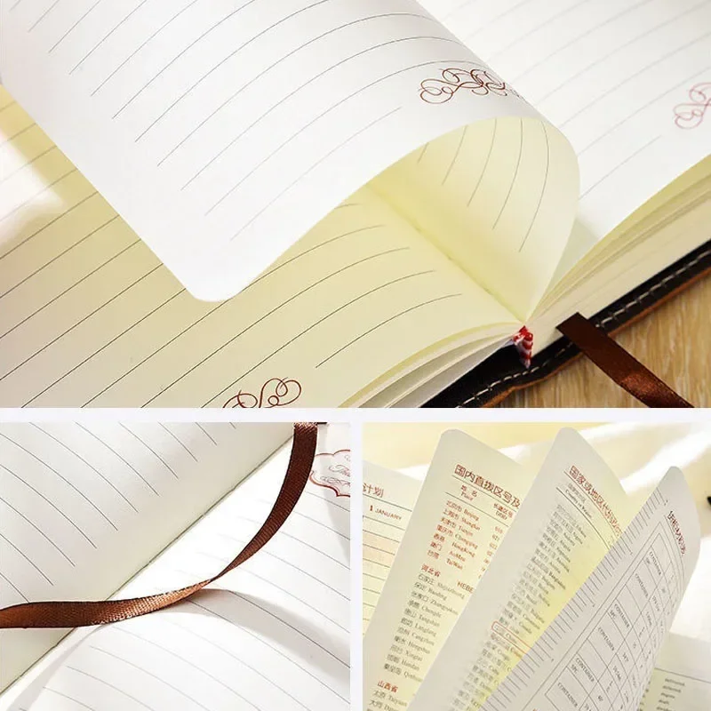 A5 200 pagine retrò libro con password con blocco diario addensato creativo registro a mano studente blocco note cancelleria raccoglitore per notebook