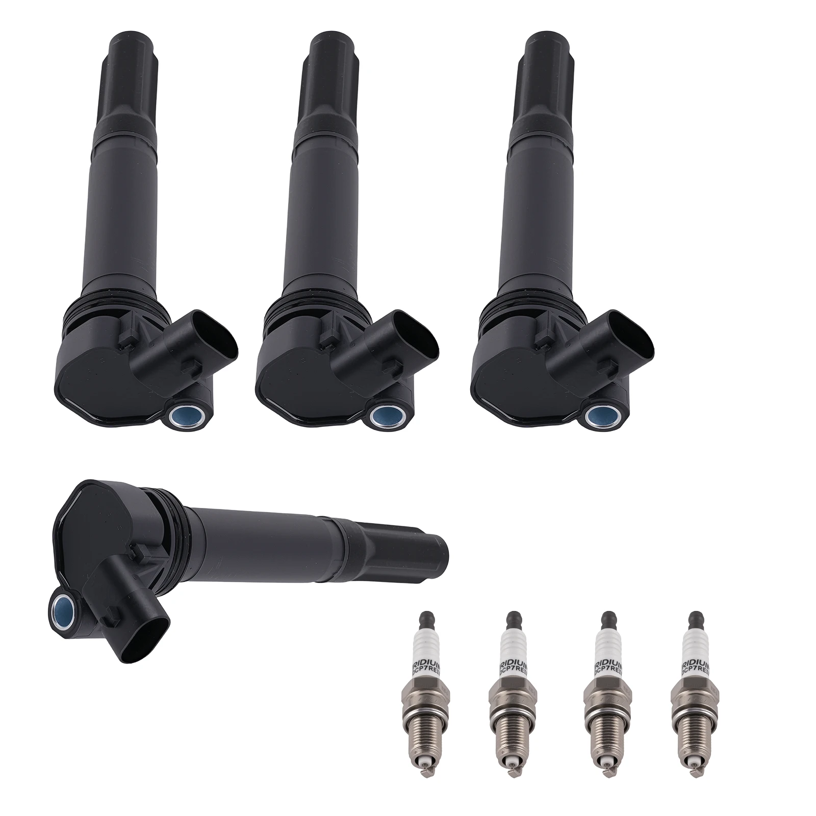 

4x Ignition Coil + Spark Plug for Fiat 500 1.4L 2012-2017 68070492AC 68070492AD