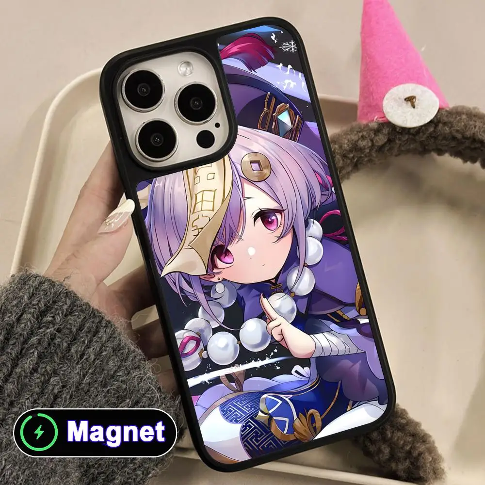 

Game GI Qiqi Phone Case for iPhone 17 16 15 14 13 12 11 Air Pro Max Plus Matte Surface Magnet Cover