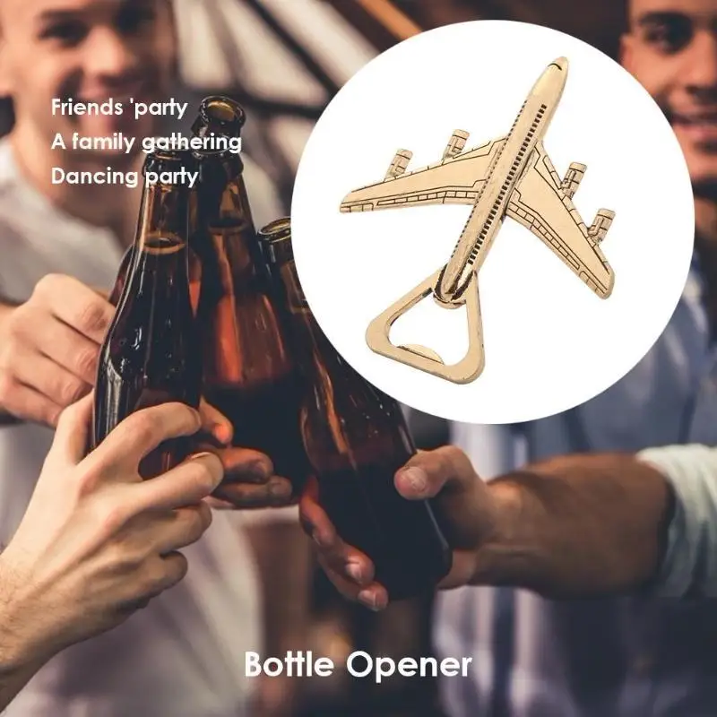 

Airplane Bottle Opener Aluminum Alloy Travel Beer Bottle Opener Party Favor Wedding Birthday Decorations Kitchen Gadget for Gift