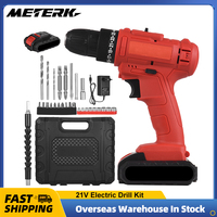 21V Cordless Electric Drill 3/8 Inch Chuck Handheld Power Drill Screwdriver 2-variable Speed 25+1 Torque Adjustment 30N.m