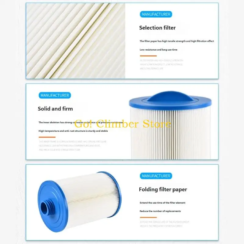 Q84C Pool Filter for Regular Spa and Pool Maintenance, Pleated Media Design with Single Filter Use for Routine Cleaning and Size