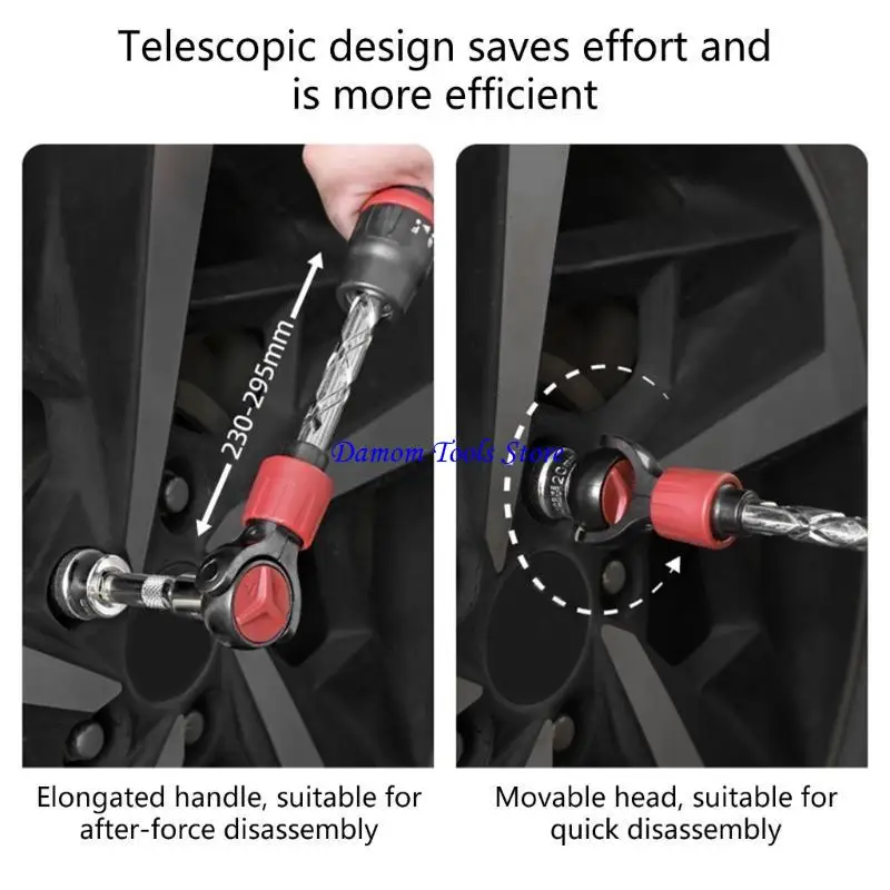 57be 3/8inch محرك الأقراص Ratchet Quick Release Portable Ratchet Wrench 72 Tooth Ratchet