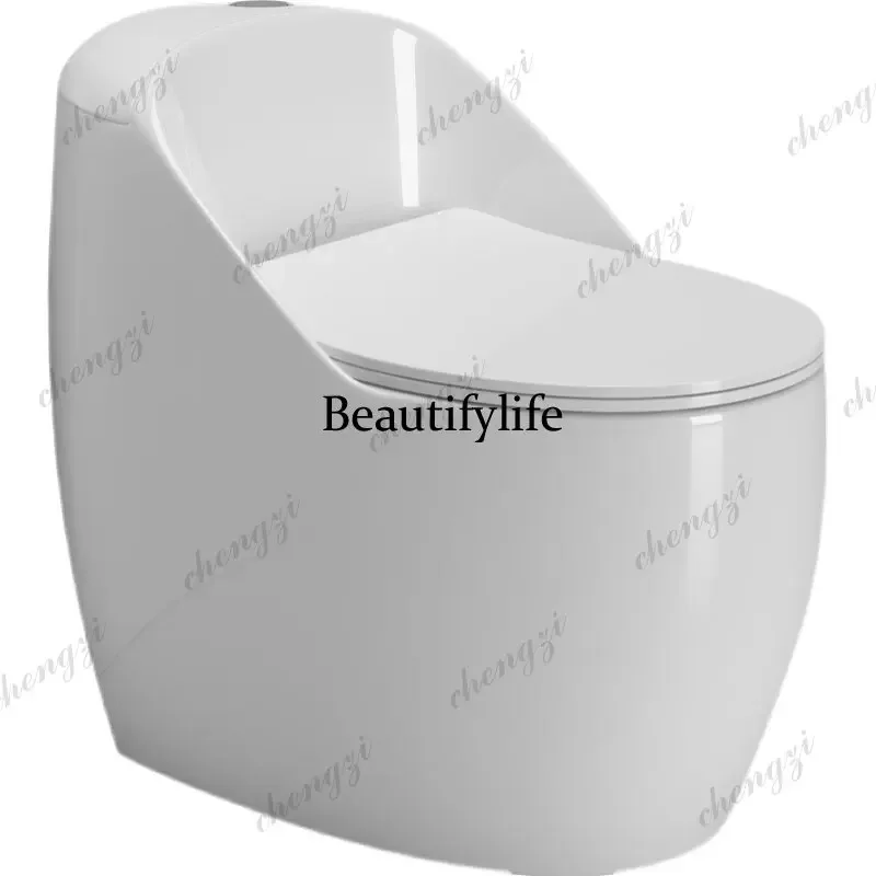A178   Creative, toilet household siphon straight flush large impulse small apartment toilet
