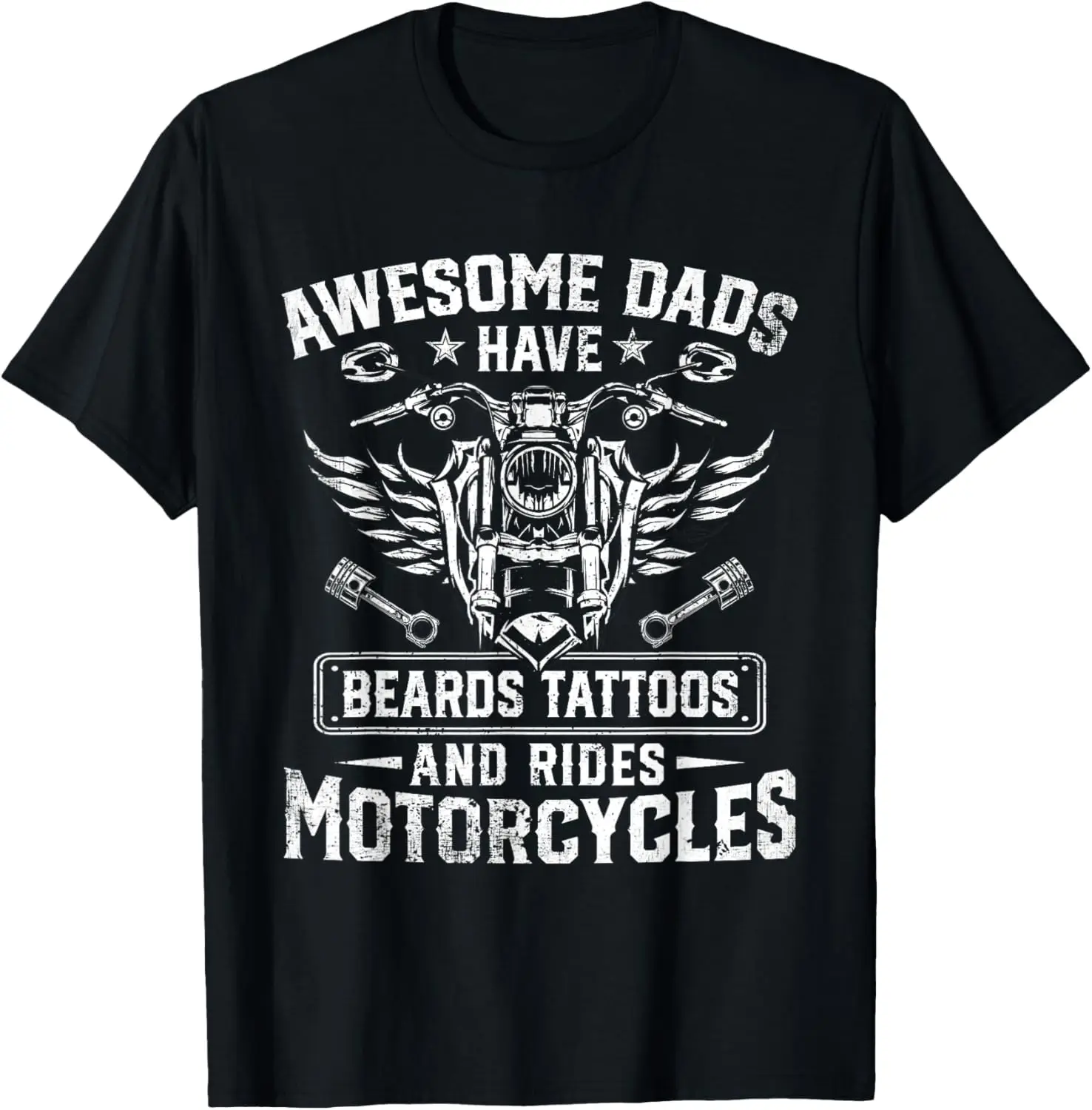 

Футболка Awesome Dads Have Beards с татуировками и поездками на мотоцикле