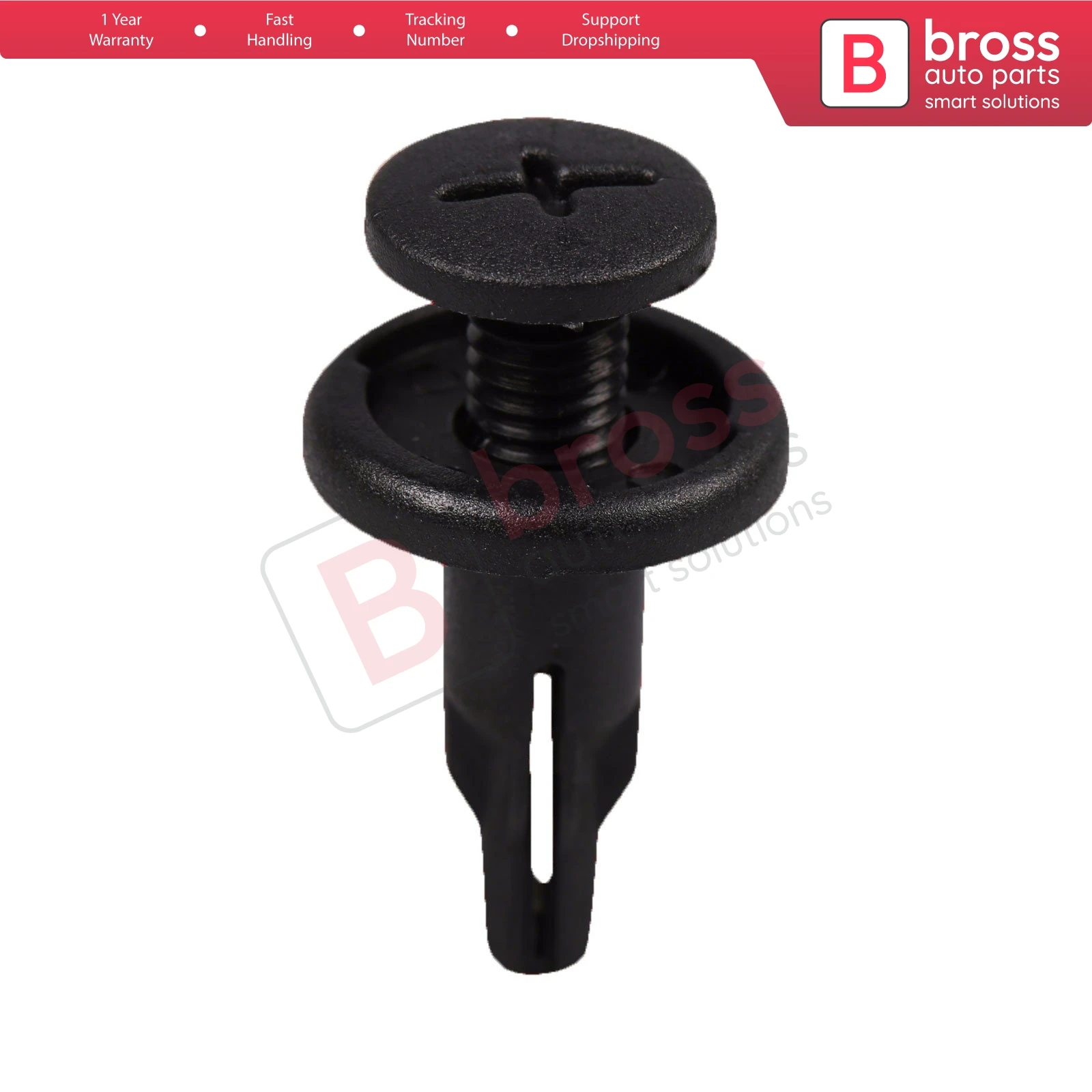 

BCF1121 10 Pieces Push-Type Retainer for Honda: 90505-SM4-003 Head Dia: 18mm, Stem Length: 21mm, Made in Turkey