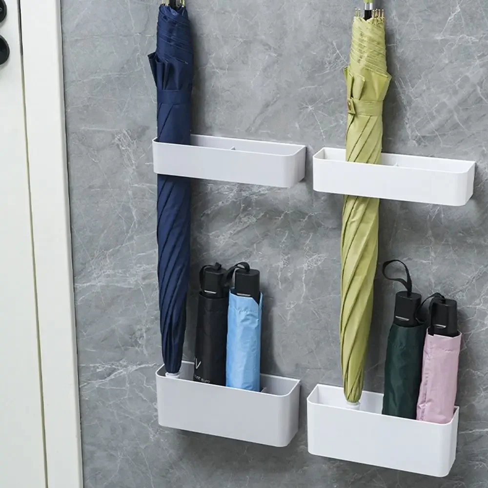 Wall Mounted Umbrella Holder Nail Free Fastener Style Multi-Functional Household Umbrella Storage Rack