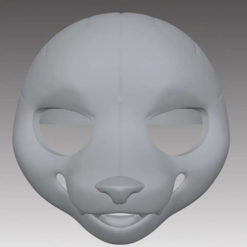 3D Printing Realistic Style Kemono Base Mask Fursuit Headbase Furry Cosplay Costumes Accessories CosplayKigurumi Base Mask