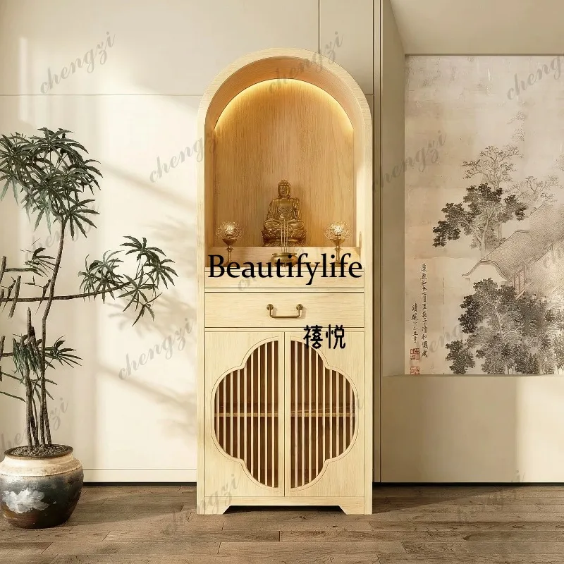 Buddhist shrine offering table modern simple household new Chinese style God of Wealth Buddhist shrine offering table