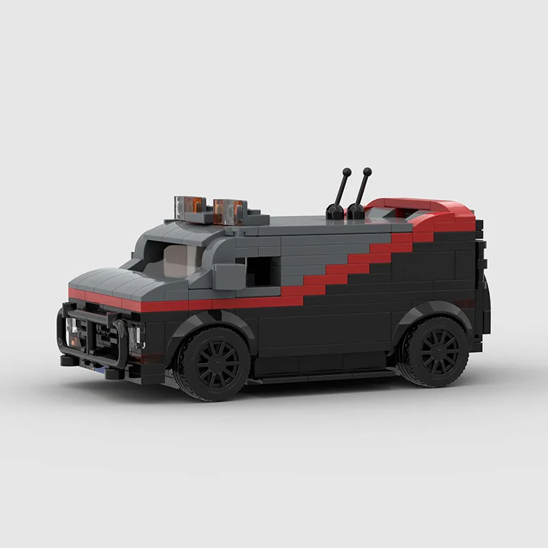 MOC Technical Car A-Team Vehicle SWAT Team Car Model Bricks Police Department Car Building Blocks Puzzle Set Children Toys Gifts