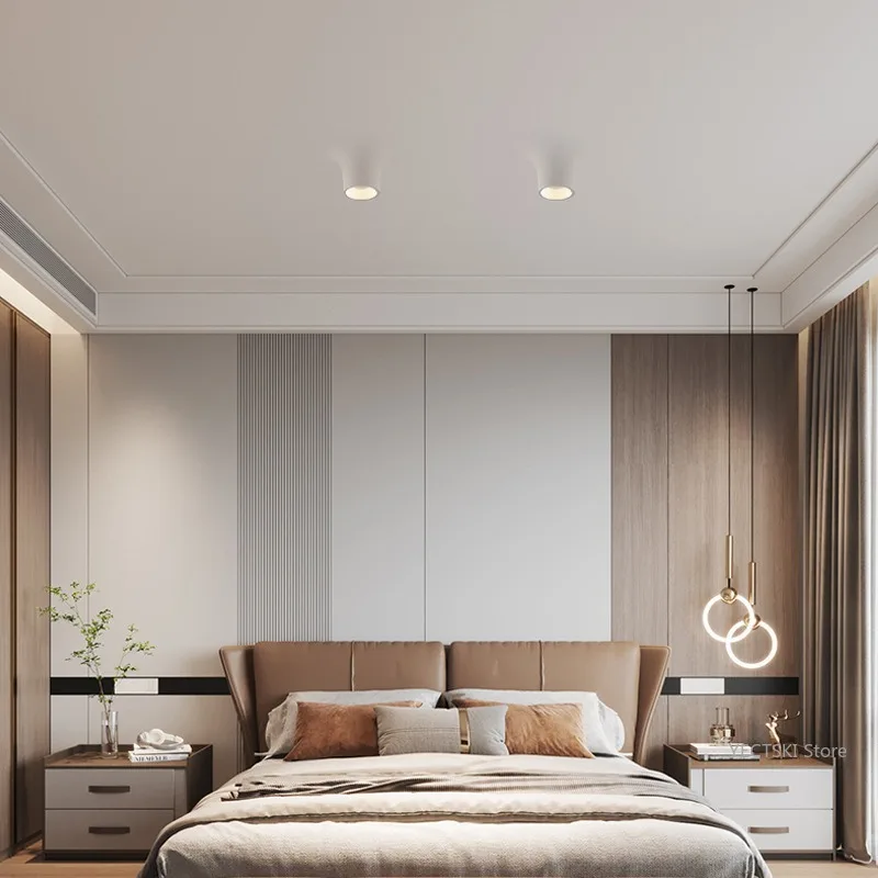 Anti-reflexo LED Projectores de teto, Borderless, Incorporado, Sala e Quarto, Tubo de teto principal, Luminárias