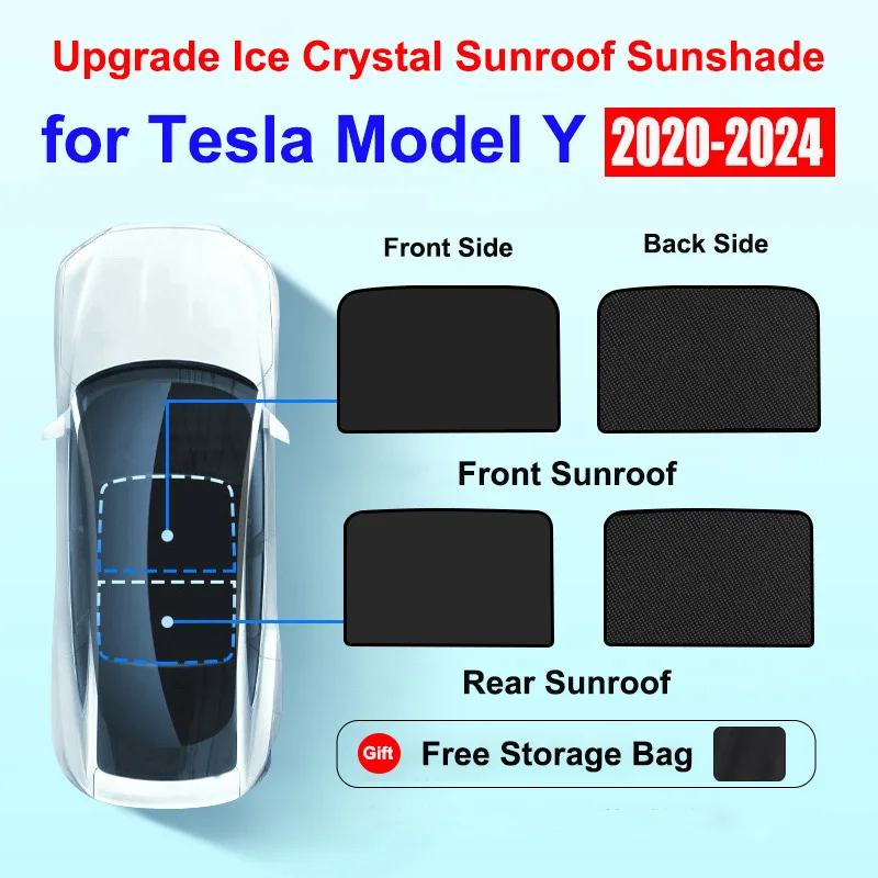 Zonnescherm voor Tesla Model Y YL Juniper Standard Model 3 Highland 2025-2019 2026 LANCERING IJsdoek Gesp Zonnescherm Voor Achter Zonnekap Dakraam