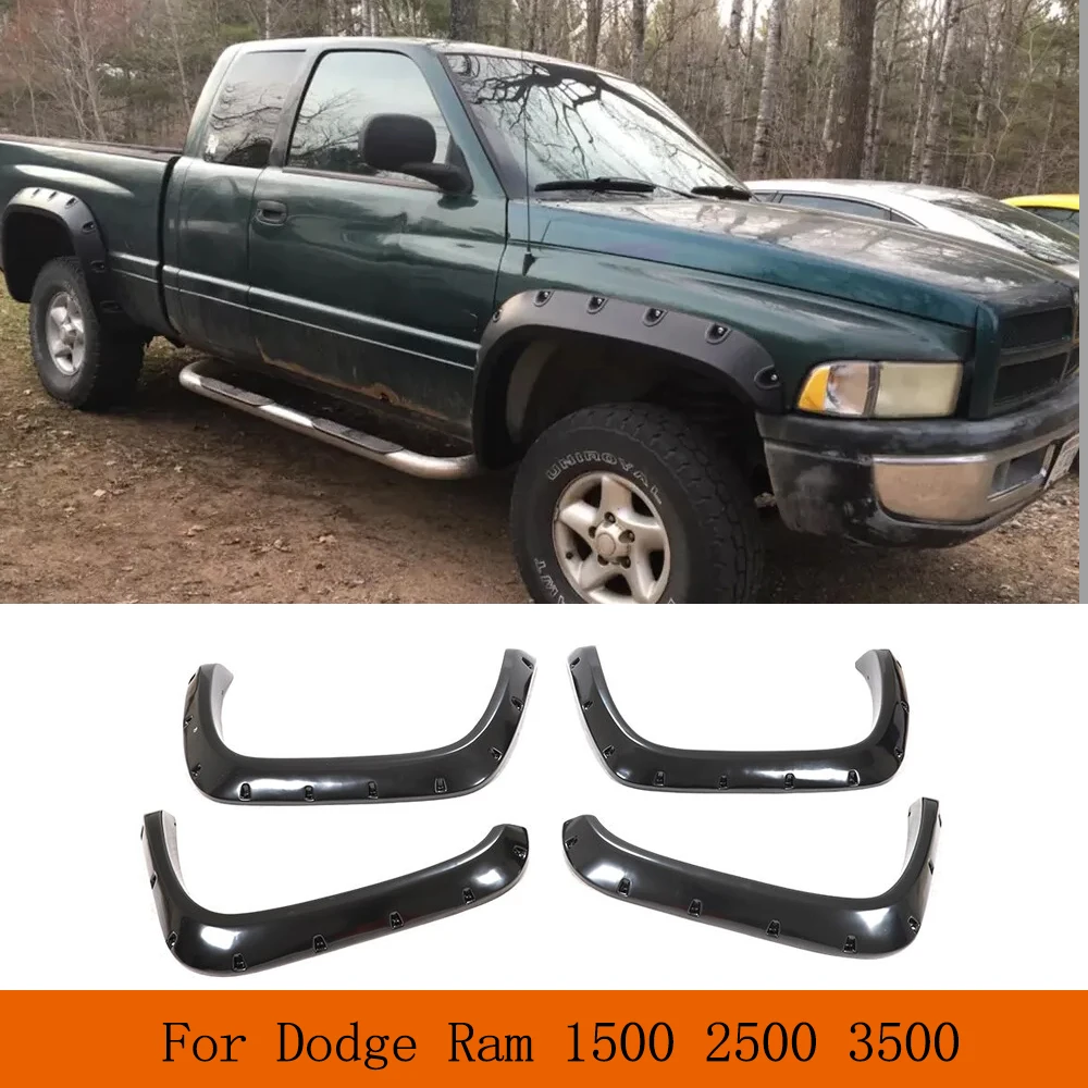 For Dodge Ram 1500 2500 3500 1994 - 2002 Car Wheel Arches Fender Flares Trims Car Wheel Arches Fender Flares Mudguards Trims