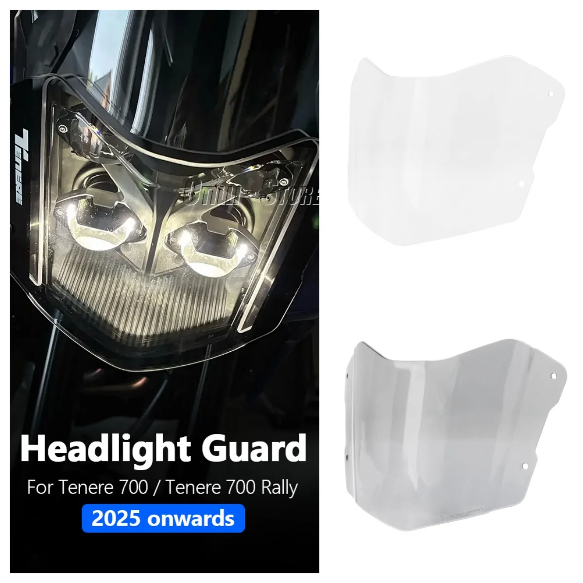 

Motorcycle Accessories Acrylic Headlight Cover Front Lamp Protective Guard Protection For YAMAHA Tenere 700 Rally Tenere700 2025
