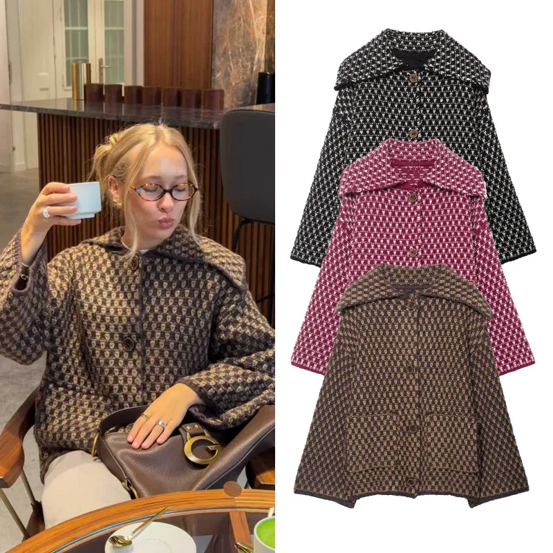 

Blouse Jacket Women's Autumn Lapel Long Sleeves Single-breasted Knitwear New Comfortable Minimalist Fashionable Niche Versatile