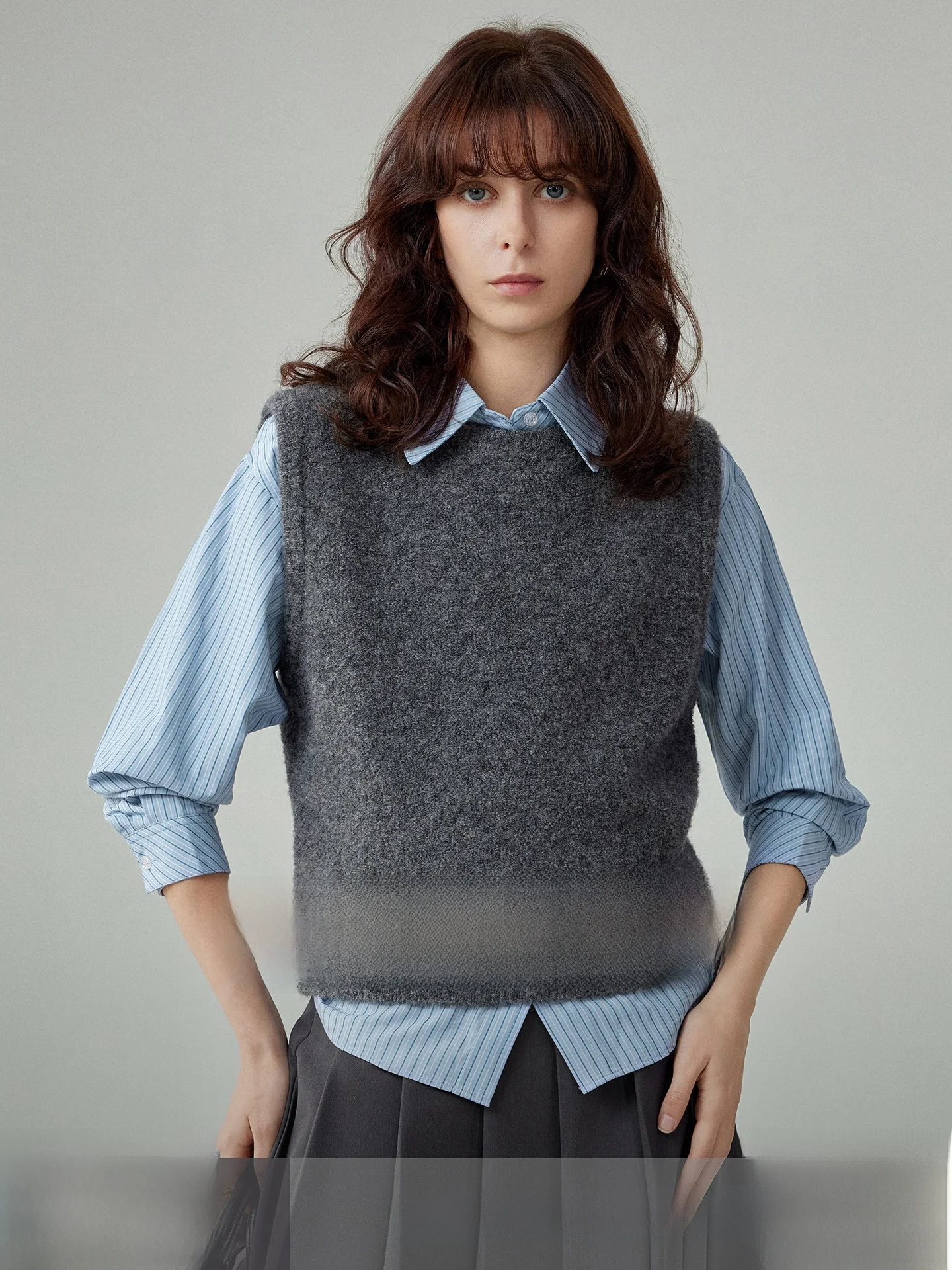 

Женский вязаный жилет Yoka Home Vintage из шерсти с круглым вырезом, свободного кроя, для повседневной носки, многослойный, вязаный, цветной, весенний