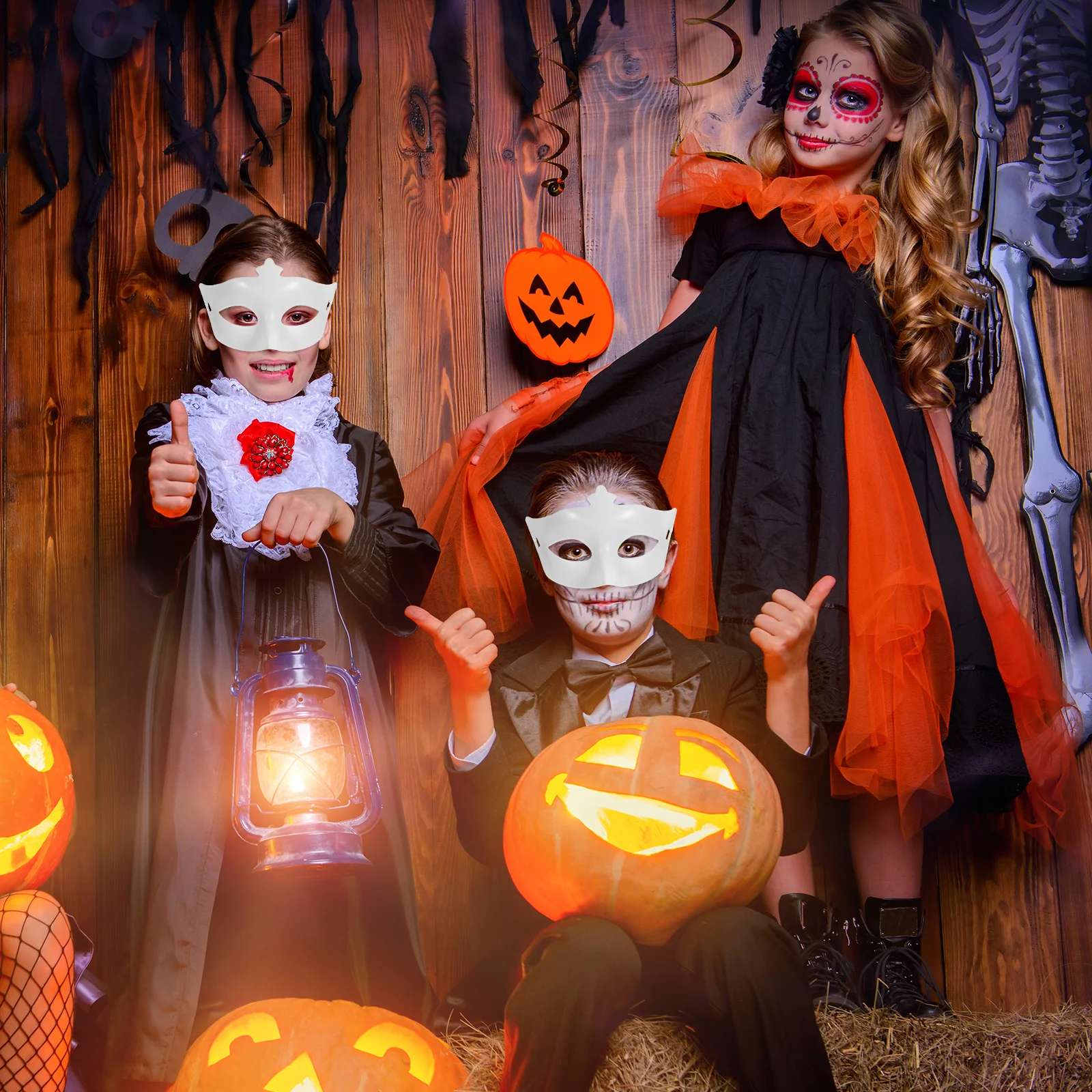 10 Uds. Máscaras en blanco de media cara DIY fiesta de disfraces Cosplay ligero cómodo plástico media máscara Facial máscara en blanco para bricolaje