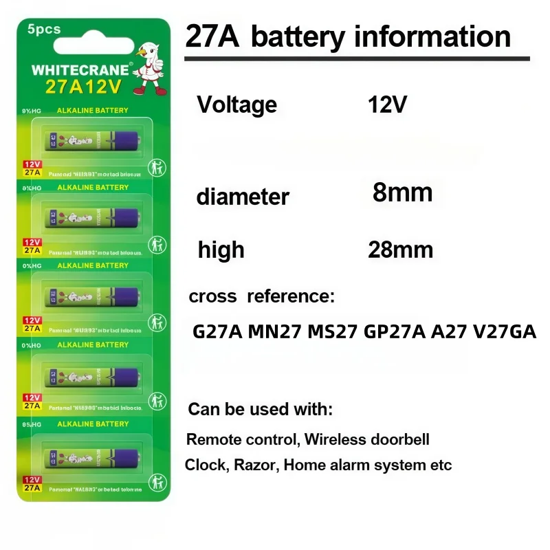 الأصلي 5-100 قطعة A27 12 فولت بطارية قلوية L828 MN27 GP27A LR27A ل جرس الباب التحكم عن بعد سيارات لعبة ساعة فتحت باب المرآب #2