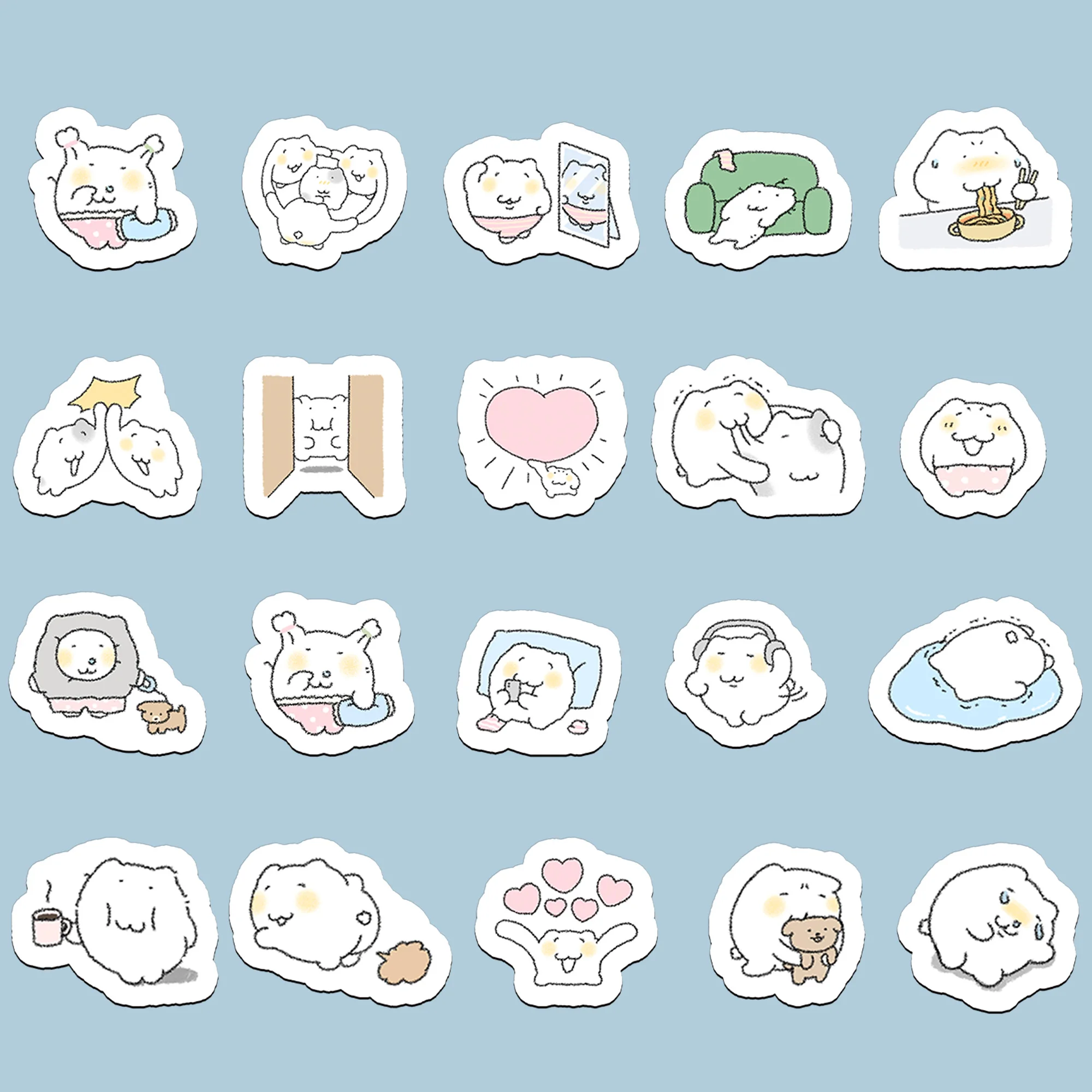 40 قطعة من ملصقات الرسوم المتحركة اللطيفة MEO MONSTERS لحظة مريحة شارات Kawaii لعبة أطفال يمكنك صنعها بنفسك حقيبة كمبيوتر محمول ملصق تزيين للكمبيوتر المحمول