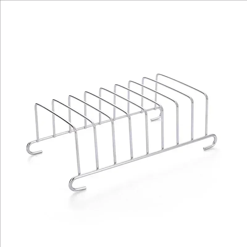 Stainless Steel Toast and Bread Rack 8 Slots Rectangle Food Display Tool For Air Fryer Accessories