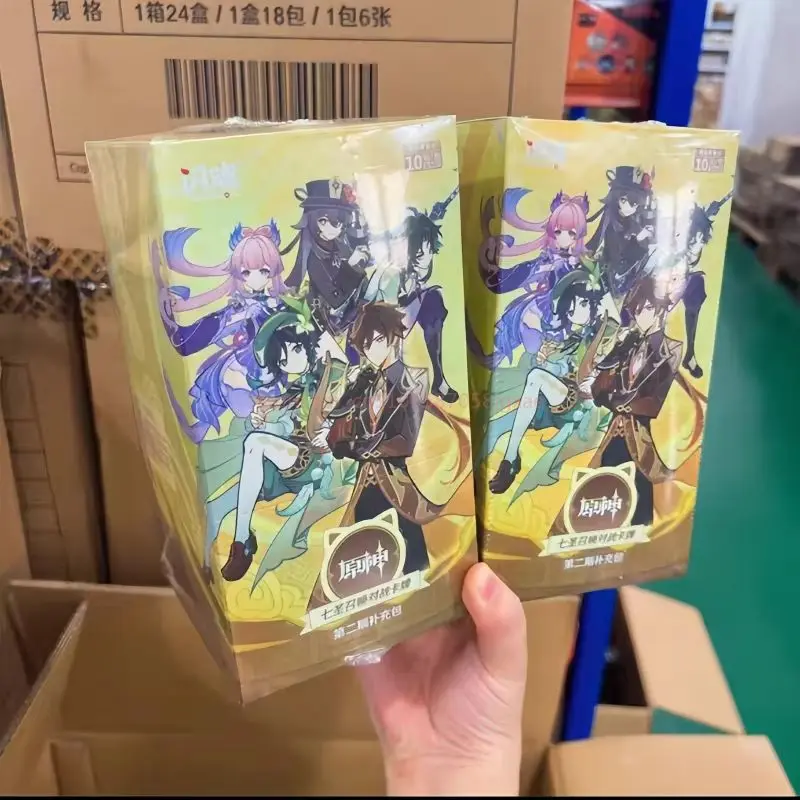 

Genuine Genshin Impact Genius Invokation Tcg Battle Card V1 V2 V3 Battle Board Game Collcetion Cards Original Box Surprise Gifts