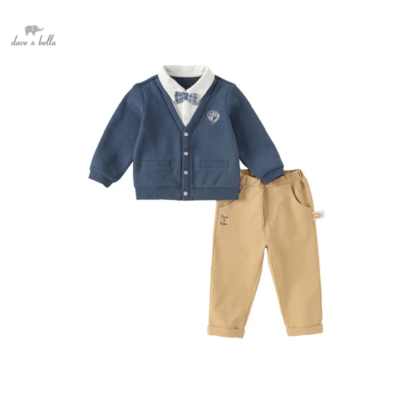 Dave Bella Children's Suit 2024 New Spring Boy’s Two-Piece Formal Casual Cool Cute Fashion Gentleman Costume Party DB1248172