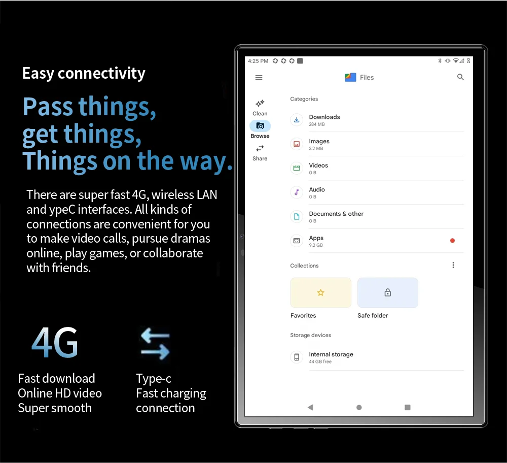 Sauenaneno 옥타 코어 4G LTE 네트워크 AI 속도 향상 PC 듀얼 SIM 와이파이, 8GB RAM, 256GB ROM, P30 안드로이드 12, 10.1 인치 C타입 태블릿, 신제품