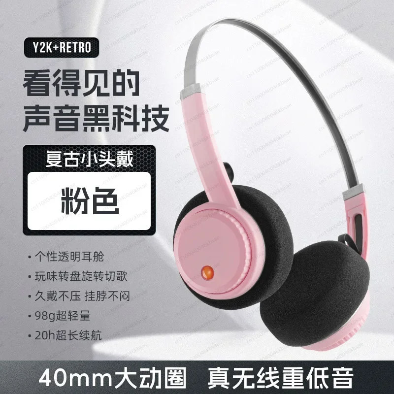 Special Retro  Small Head Wireless 5.4 Bluetooth  Sports Noise Cancelling Headset Long Battery Life