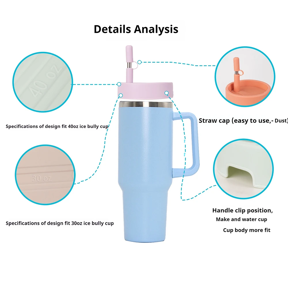 Coperchio della tazza antipolvere in Silicone tappo di paglia coperchio della tazza a prova di perdite tappo di fuoriuscita riutilizzabile per