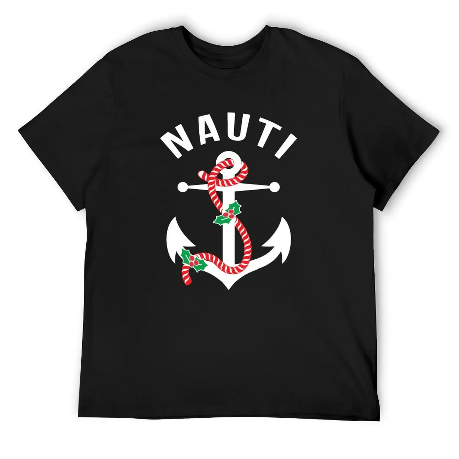 

Nauti Naughty Pun Christmas Nautical Anchor T-Shirt
