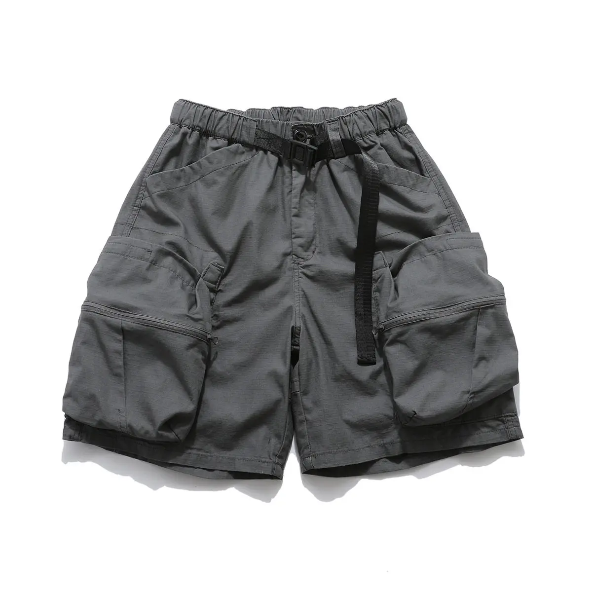 

Japanese Trendy Multiple Functional Pockets Retro Shorts Men's and Women's Loose Straight Leg Casual Five Quarter Pants