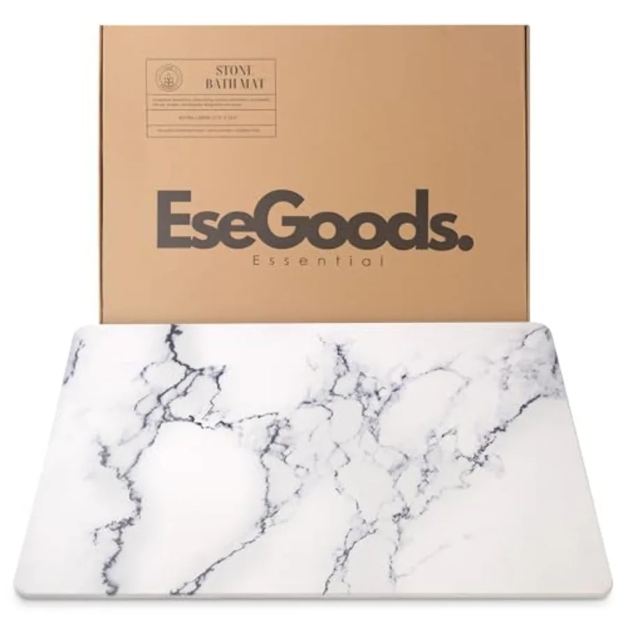 

Extra-Large Stone Bath Mat 19.2 x 27.5 Inch Diatomaceous Earth Shower Mat Non-Slip Super Absorbent and Quick-Drying Diatomite B
