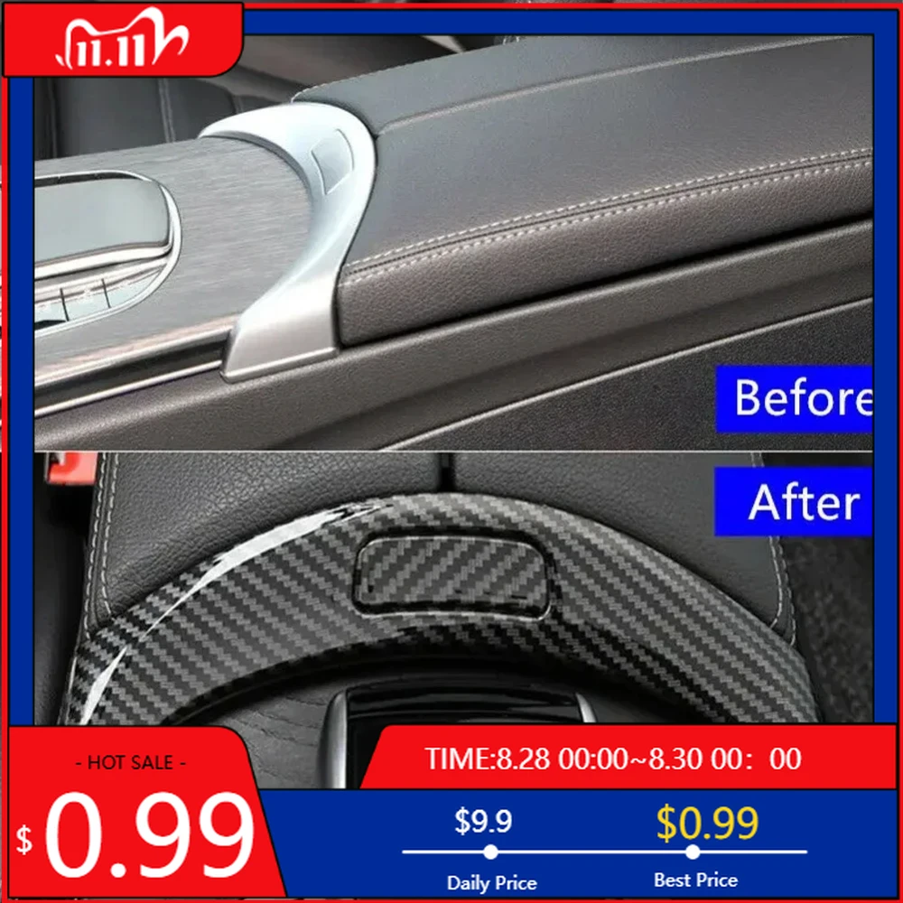 

Внутренние наклейки для Mercedes-Benz C-Class W205 C300 C400 GLC W253 2056803407, крышка подлокотника центральной консоли, кнопка центральной стойки