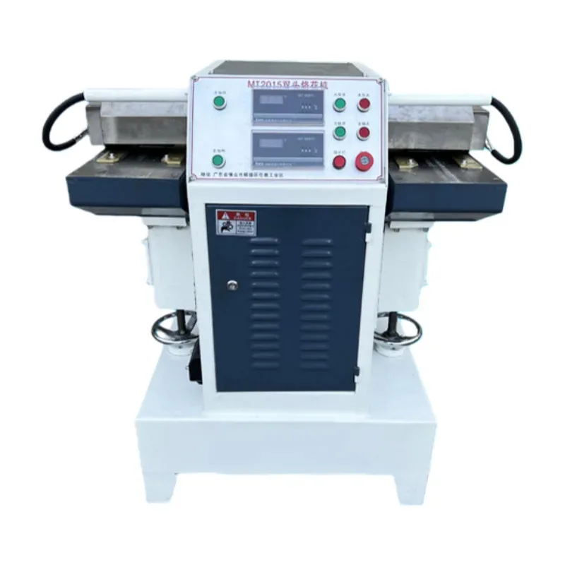 Double Head Motorized Wood Pyrograph Texture Embossing Machine Easy Operate For Baseboards Flooring Door Panels Bed Boards