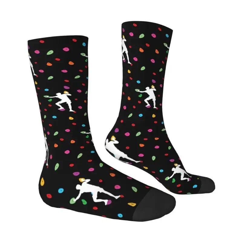 Cute Bouldering Climbers Rock Climbing Wall Socks Women Male Men Breathable 3D Printed Boulderer Gift Sports Football Socks