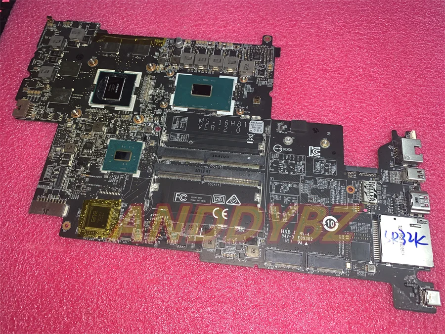 

Used Original MS-16H81 REV 2.0 FOR MSI MS-16H8 gs60 WS60 Laptop Motherboard with SR32K CPU AND N17P-Q3-A1 TESED OK