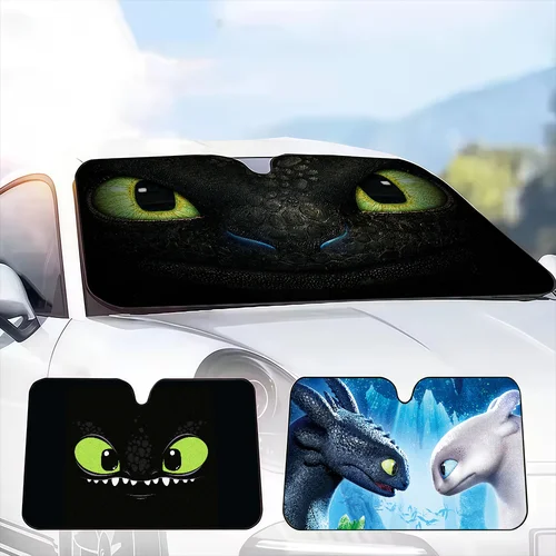 Imagen 2 del producto Lindo T-Toothless EYE protección Solar parabrisas cubierta parasol parasol Auto parasol cubiertas de coche