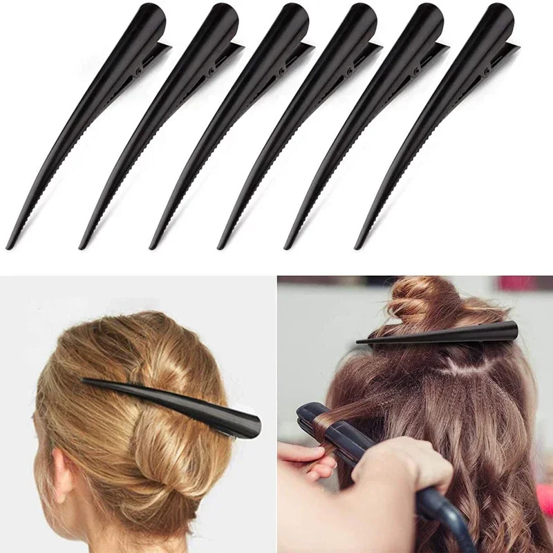 

10 Pcs Black Metal Non-slip Crocodile Clip Hair Clip Hairdressing Styling Tool Hair Styling Accessories Women Barrettes